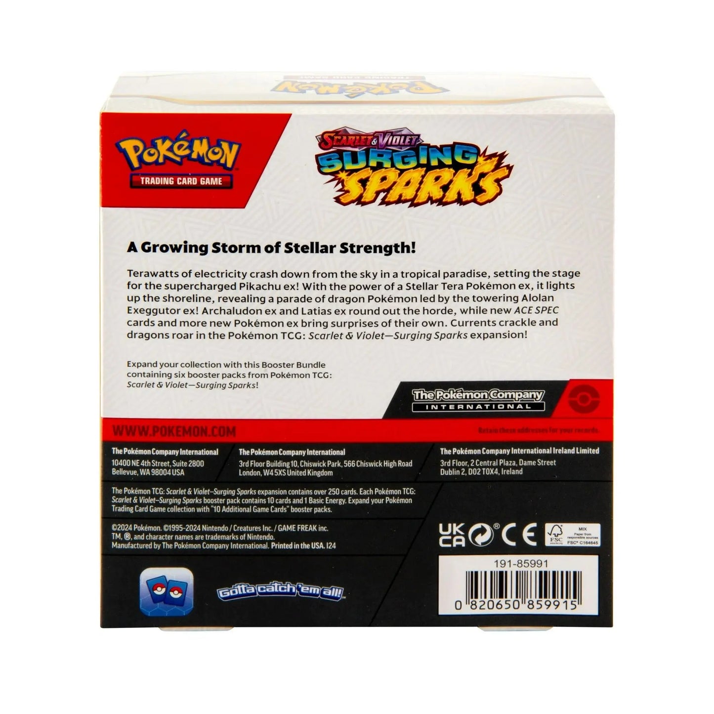 Pokemon English: Surging Sparks Booster Bundle Enforce Records