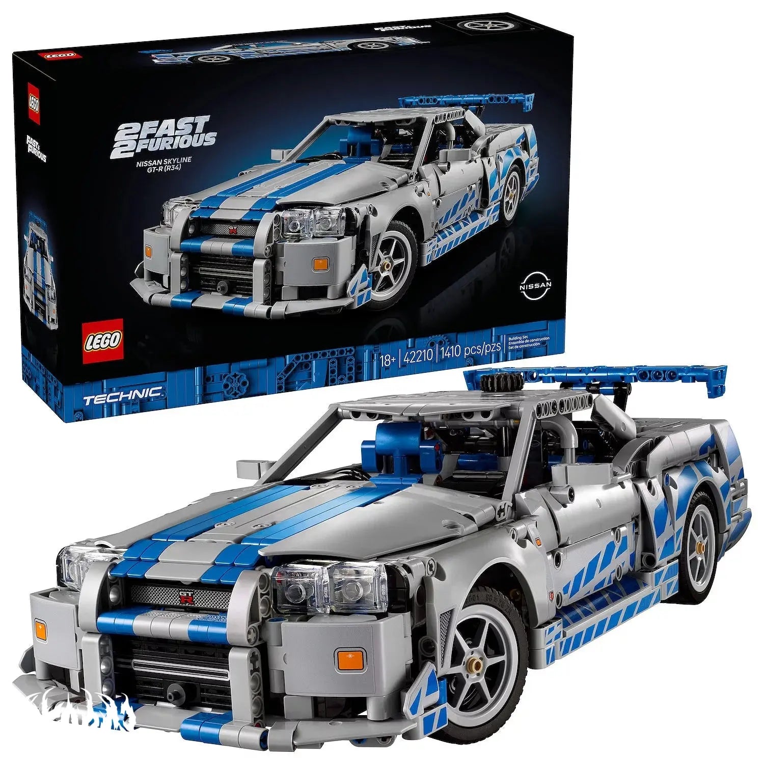 LEGO Technic 2 Fast 2 Furious Nissan Skyline GT-R (R34) Set 42210 Enforce Records