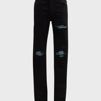 Amiri Men's MX1 Suede-Patch Skinny Jeans Enforce Records